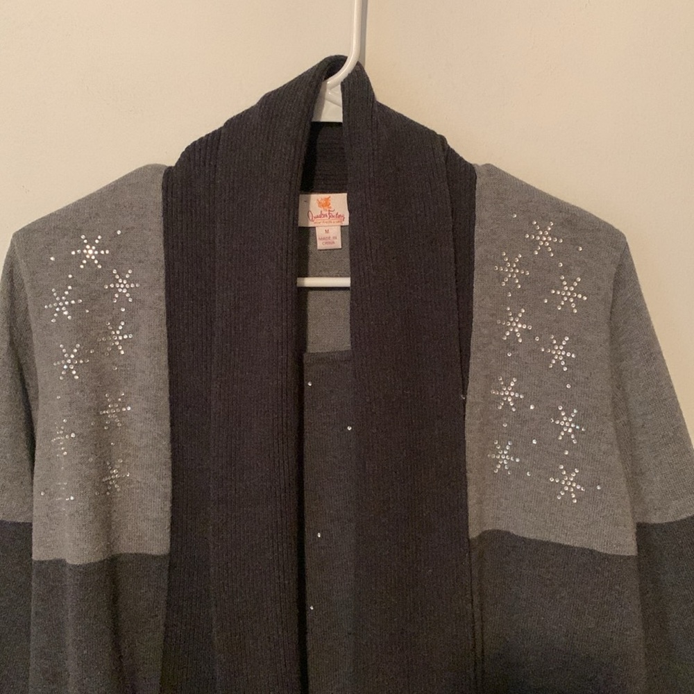 Quacker Factory 2 in 1  Embellished Cardigan - Picture 2 of 9
